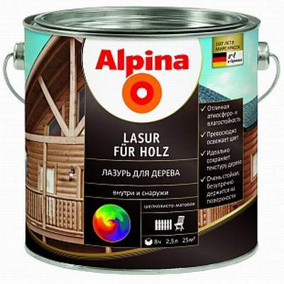 Лазурь Alpina Lasur fuer Holz Вишня (8,5 кг) 10 л