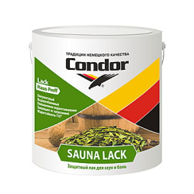 Полуматовый лак для бань и саун Sauna Lack 2,3л