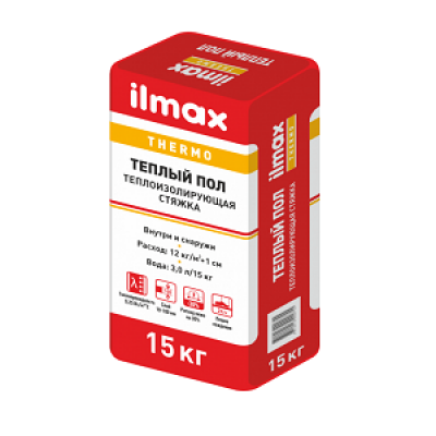 Теплая стяжка Илмакс Thermo Теплый пол (20-100мм) 15кг